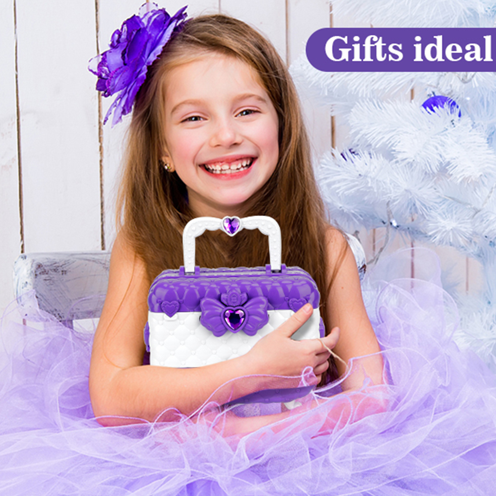 Sendida Kids Makeup Kit 54-Piece Princess Set Purple photo 4
