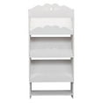 thumbnail image 2 of Clearance! Shoe Rack Wood-plastic Board Four Tiers Bevel Carved Shoe Rack White, 2 of 3