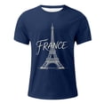 thumbnail image 5 of Paris T Shirts for Men Summer Short Sleeve Crewneck Loose Casual T-Shirts France Paris Graphic Tees Travel Vacation Shirt, 5 of 5