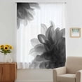 thumbnail image 3 of Grey Bohemian Sheer Curtains 72 Inches Long, Boho Modern Floral Abstract Ombre White Light Filering Curtains, Breathable Simi Curtain Privacy Drapes for Living Room Bedroom Window Treatment, 3 of 9