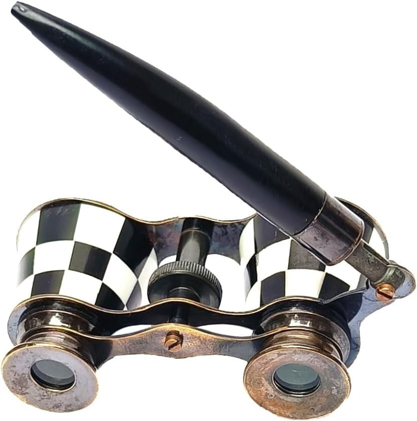 Binocular for Adults Brass Opera Binoculars with Handle -Pocket Size Handel
