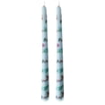 thumbnail image 2 of AHMT Bougies Coniques de 10 Pouces, 2 Pcs, avec Imprimé de Roses Rouges, Bougies à Longue Combustion Non Parfumées et Sans Fumée, Grands Chandeliers avec Mèches en Coton, Idéal pour Mariages, Déco Maison (1-Bleu), 2 of 8