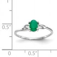 thumbnail image 3 of 10k White Gold Polished Geniune Emerald Birthstone Ring, 3 of 3