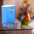 thumbnail image 3 of Comedero automático para pájaros, decoración de jaulas, comedero para codornices, comederos de acrílico para piel de tigre y peonías., 3 of 6