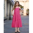 thumbnail image 3 of Arshiner Girls Summer Dress Casual Loose Sleeveless Sundress Flowy Beach Maxi Dresses with Pockets, 3 of 6