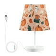 thumbnail image 7 of Yayeee Mini Table Lamp 10.8" Dimmable with Fabric Shade 3 Color Temperatures, Pink Fall Coffee, 7 of 7