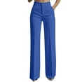 thumbnail image 2 of gbyLJF High Waisted Work Pants for Women Loose Fit Straight Leg Work Trousers Business Dress Pants Trousers with Pockets, 2 of 7
