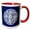 Red/White, variant on 3drose, Willow Pattern in Delft Blue and White, 11oz Two-tone Blue Mug