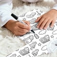 thumbnail image 6 of WOYY Kids Coloring Pajama Sets DIY Doodle Long Sleeve Top Pants Sleepwear PJs, Sizes 2-9, 6 of 6