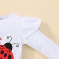 thumbnail image 5 of WIBACKER Baby Girl Clothes Newborn Infant Outfits Ruffle Romper+ Pants + Headband Cartoon Ladybug Fall Sets, 5 of 11
