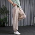 thumbnail image 5 of BLVB Women's Casual Cotton Linen Baggy Pants with Elastic Waist Loose Summer Beach Lantern Trouser with Pockets, 5 of 7