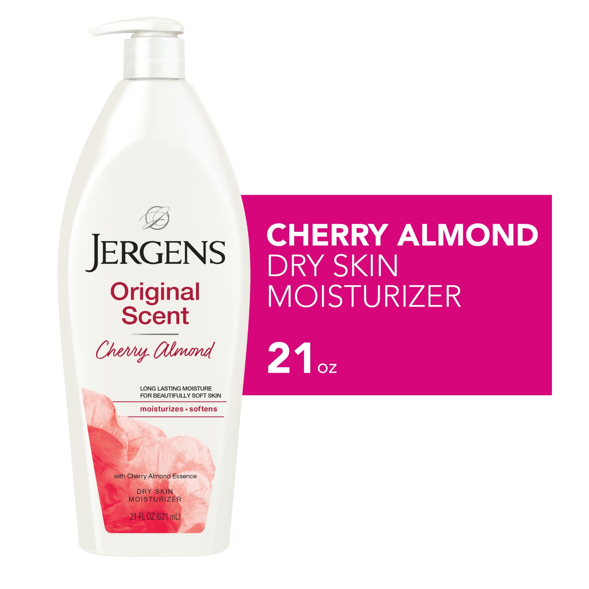 Jergens Hand and Body Lotion, Original Scent Skin Moisturizing Body with Cherry Almond Essence, 21 Oz Walmart.com