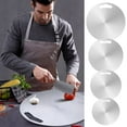 thumbnail image 1 of Tabla circular de acero inoxidable 25x25cm - Tabla descongelante con agujero colgante, tabla de preparación de cocina de doble cara, acero inoxidable 304, 1 of 9