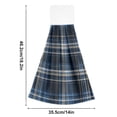 thumbnail image 2 of Haosy 2 Pack Kitchen Wash Cloths with Hanging Loops Absorbent Absorbent Quick Drying Hand Towels, Blue Scottish Tartan, 2 of 7