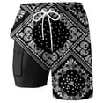 thumbnail image 3 of WILLBEST Pantalones Cortos Casuales de Verano para Hombre, Pantalones Cortos de Playa con Doble Capa Interior y Estampado de Moda con Bolsillo, 3 of 3