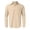 X1 Khaki, variant on Uikmnh Mens Shirts Male and Linen Pocket Casual Long Sleeved Lapel Shirt Size:L