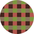 thumbnail image 1 of Ahgly Company Indoor Round Patterned FireBrick Red Area Rugs, 5' Round, 1 of 6
