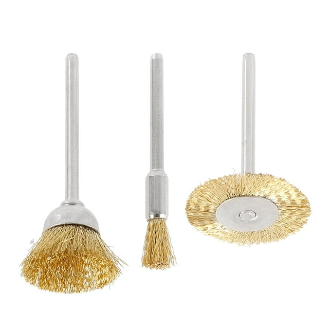 3mm Steel Cleaning Wire Brush Wheel Cup Brush Polishing Accessory Kit Grinder Rotating Tool