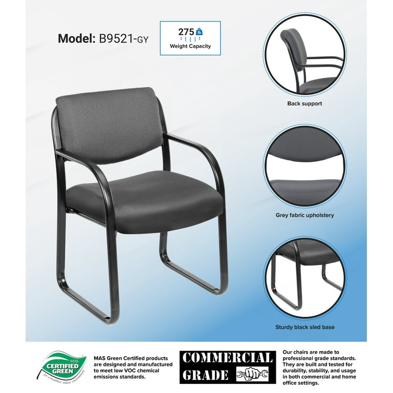 Boss Office Products Fabric Guest Reception Waiting Room Chair