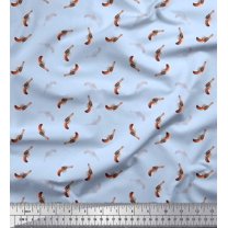 Soimoi Blue Heavy Canvas Fabric Print Sewing Fabric Yard 58 Inch Wide