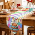 thumbnail image 2 of Table Runners 60 Inches Long, Happy Birthday Cotton Linen Kitchen Dining Coffee Table Runner for Party Home Decor, Colorful Balloon Ribbon Cake Tabletop Dresser Scarves Runner Decor 13x60 Inch, 2 of 9