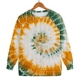 thumbnail image 4 of Bovemsi Womens Sweatshirts Women's Tie Dye Patterned Sweatshirt Round Neck Oversized Novel Interesting Fall Fashion Outfits 2025 Clothes, 4 of 9