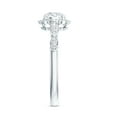 thumbnail image 3 of Rosec Jewels Lab Created Diamond Engagement Ring with Halo - Designer Ring - EF-VS Quality, 925 Sterling Silver, US 4.00, 3 of 8
