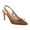 Brown, variant on XYD Women Bowknot Pointed Toe Mesh Pumps Slingback Mid Thin Heels Elegant Party Dressy Bridal Sandal Shoes Size 7 Pale Blue