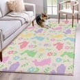 thumbnail image 4 of Easter Colorful Rabbits Area Rugs 2.7'x5' Spring Flower Cartoon Cute Rustic Washable Area Rugs Non-Slip Indoor Floor Mats Carpet for Living Room Bedroom Dining Room, 4 of 9
