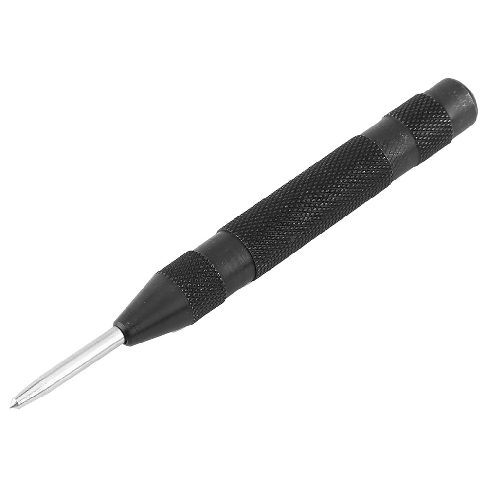 Metal Wood Marking Locator HSS Black Spring Loaded Automatic Center Punch 1Pc 