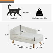BingoPaw Elevated Sofa Couch Dog Bed Wood Legs for Dogs Cats, 27.56L
