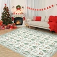 thumbnail image 4 of Garvee 8'x10' Christmas Area Rug Bordered Printed Rugs, Washable Xmas Rugs Non-Slip Stain Resistant Carpet Holiday Decorative Indoor Mats for Living Room Bedroom Home Office, Beige, 4 of 9