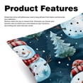 thumbnail image 2 of Snowman Luxurious Velvet Pillows Covers Set of 2 for Throw Pillow or Bed Pillow, Unique Patterns, 16x16 18x18 20x20 Inches,for Various Occasions, 2 of 6