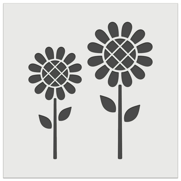 Sunflower Pair DIY Cookie Wall Craft Stencil - 5.5 Inch