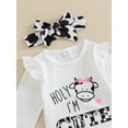 thumbnail image 4 of Canis Newborn Baby Girls Cotton Tops Romper Floral Pants 3Pcs Outfits Set Clothes, 4 of 8