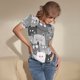 thumbnail image 3 of Balery Cats Group Body de cuello redondo de manga corta para mujer Tops de manga corta Tops básicos-Small, 3 of 7