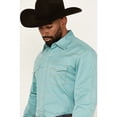 thumbnail image 2 of Wrangler Men's Retro Solid Long Sleeve Snap Western Shirt Turquoise X-, 2 of 4