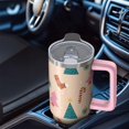 thumbnail image 5 of 30 oz Plaid Christmas Tumbler with Handle and Straw, Reusable Stainless Steel Holiday Cup 30 oz, Leak Proof Travel Mug, Winter Gifts for Women, 5 of 5