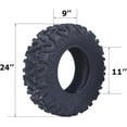 thumbnail image 2 of ATV Tires All-Terrain Tires 24x9-11 6PR ATV UTV Trail Sand Mud Off-Road Tires Tubeless, 2 Pack, 2 of 8