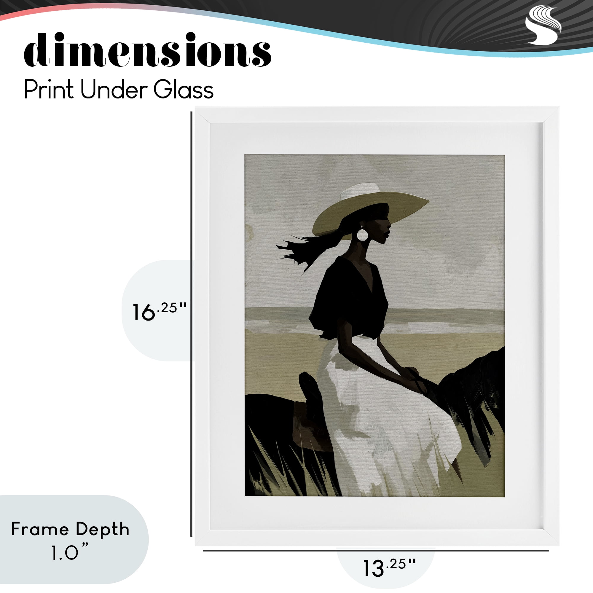 Stupell Industries Equestrian Windswept Muse White Framed Print Under Glass, design by Svetlana Aleynikova