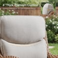 thumbnail image 6 of Bellefurn Outdoor Swivel Rocker Chairs Set of 2 with Ottomans,Wicker Patio Swivel Chairs All-Weather Rattan Patio Furniture Set for Porch,Deck,Garden &Backyard, 6 of 9