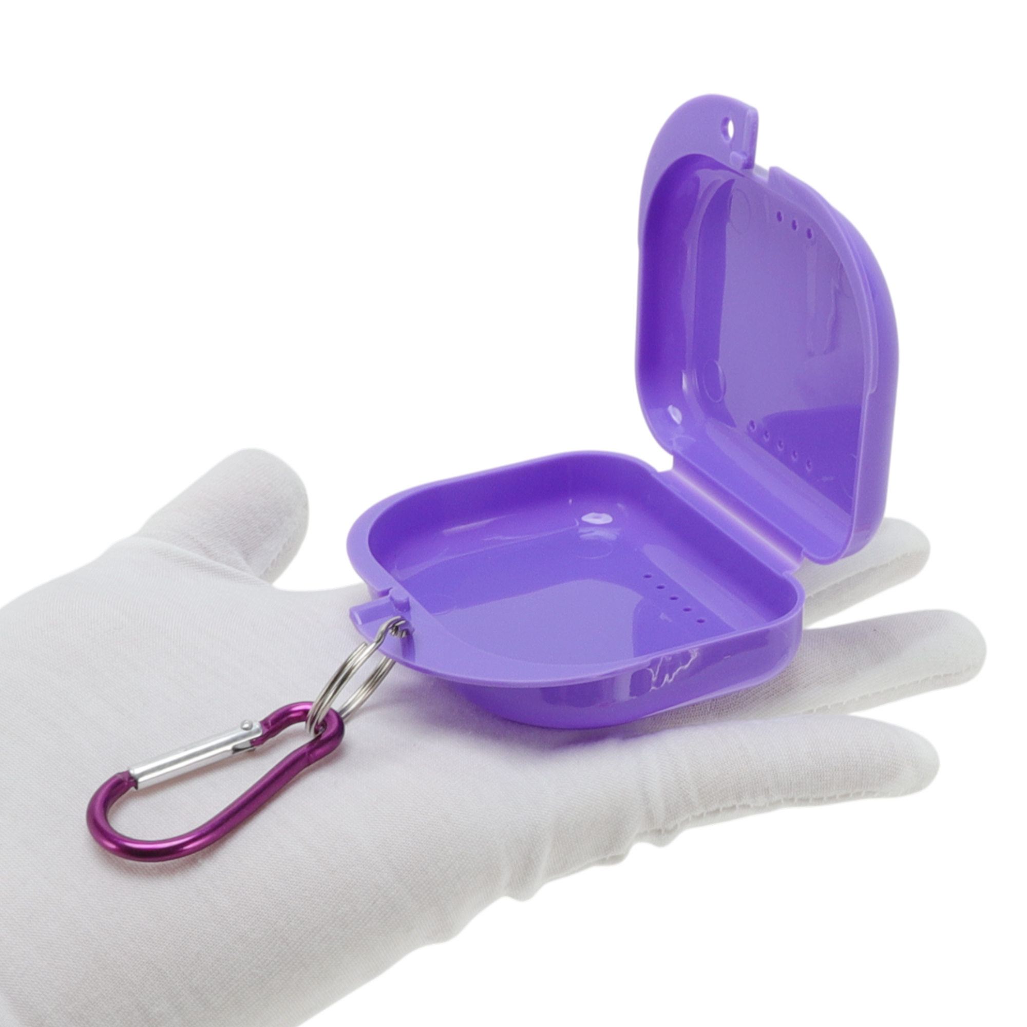 Unique Bargains Compact Braces Box with Buckle 1 Pc Purple