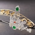 thumbnail image 4 of unbranded Elegant Plated Silver Alloy Hair Stick with Crane Element Vintage Chinese Hairpin for Parties, 4 of 6
