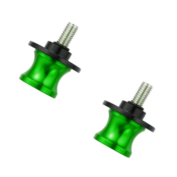 Unique Bargains 2 Pcs 8mm Metal Motorcycle Swing Arm Spool Rear Stand Swing Arm Spool Sliders Green