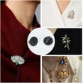 thumbnail image 4 of 200Pcs Silicone Brooch Findings Rubber Pin Backs Comfort Fit Tie Tack Black 10x8mm Hole: 1mm, 4 of 5
