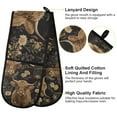 thumbnail image 2 of Yayeee Double Oven Mitt Kitchen Heat Resistant Baking 35" x7" Quilted Glove, Cows and Flowers, 2 of 6