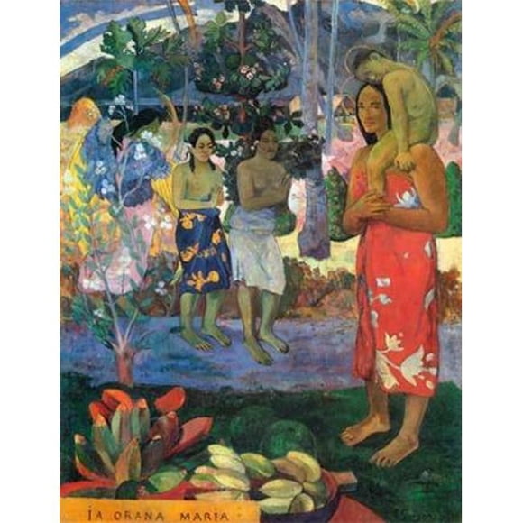 Bentley Global Arts PDX372983SMALL Affiche Affiche de Grêle par Paul Gauguin&44; 8 x 10 - Petit