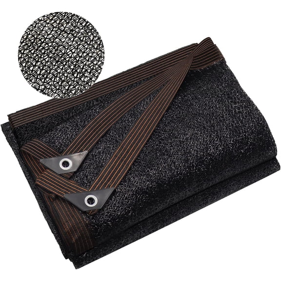70% Shade Cloth for Garden, 6.5 x 3 FT Durable Mesh Tarp with Grommets, Garden UV Resistant Shade Cloth for Plants, Greenhouse, Barns Kennel, Patio, Tomatoes,Black Sun Shade Cloth