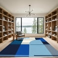thumbnail image 2 of ODIKA 2'x3' Machine Washable Non-Slip Area Rug, Geometric Navy Blue High Traffic Rug, Blue, 1052311, 2 of 7