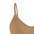 thumbnail image 5 of Feancey Womens Wireless Sports Bras Ribbed Knit Open Back Yoga Bra Spaghetti Strap Casual High Impact Workout Bras Breathable No Underwire Everyday Underwear, 5 of 6